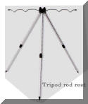 Tripod rod rest