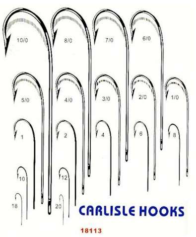 High carbon sport fishing hooks. Eyelet type and spade head hook