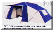 tent for 10 persons with cover door way